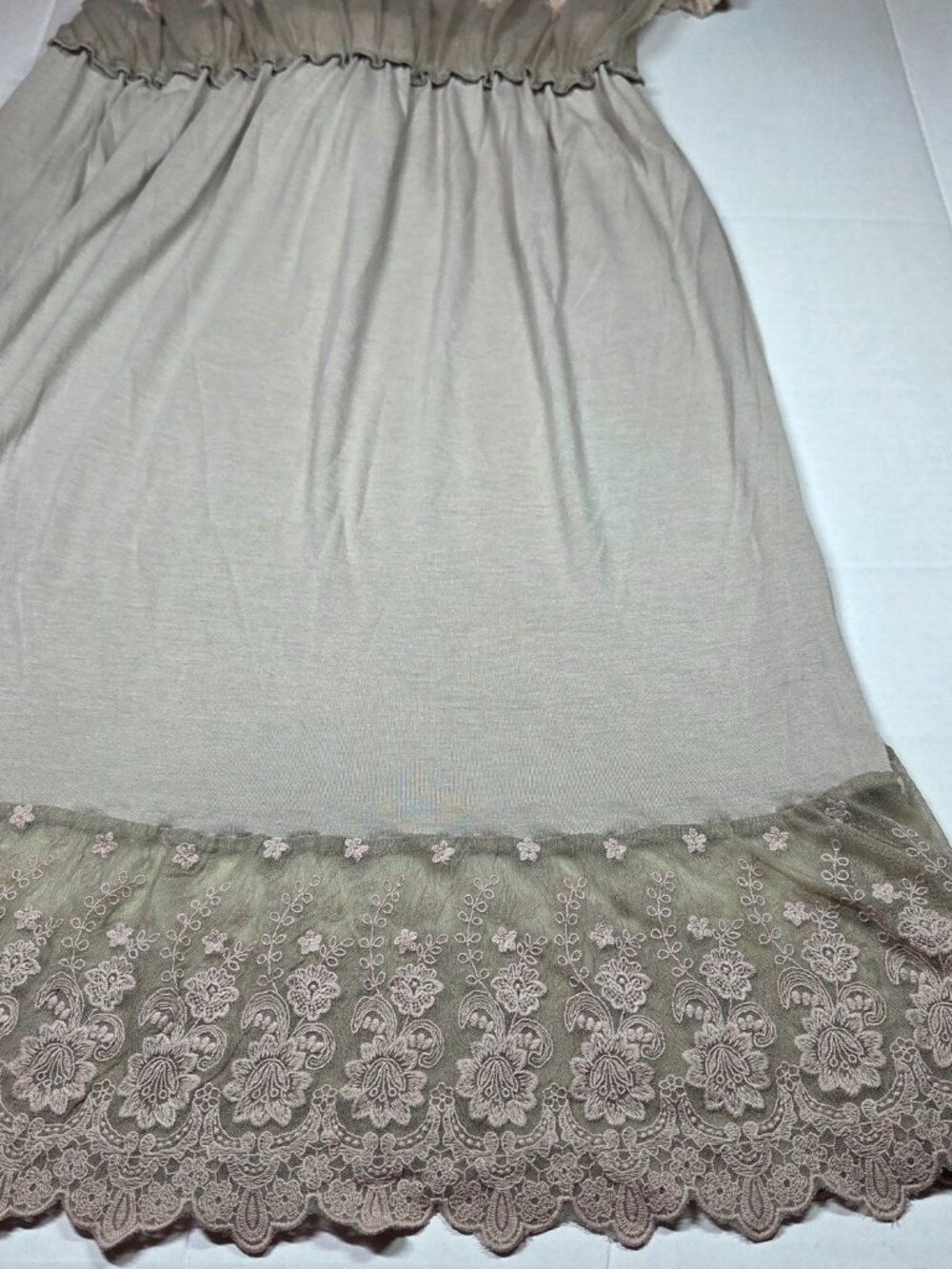 Indigo Soul Womens XL Floral Fairy Lace Embroidered A-Line Lined Skirt - Picture 7 of 9